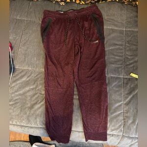American Eagle Outfitters AE Flex Active jogger sweatpants in a red marl
